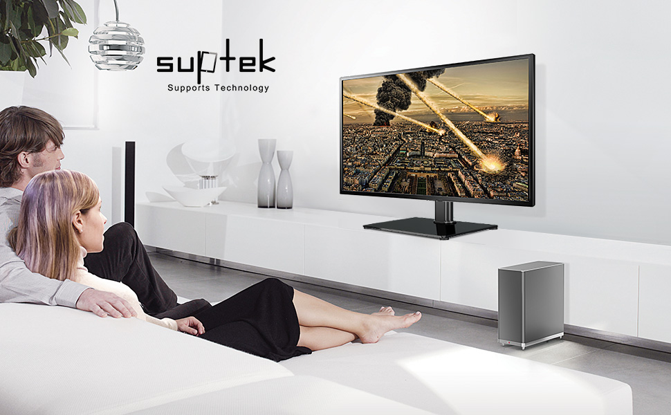 Підставка для телевізора Suptek, поворотна, для LED, OLED, LCD екранів 26-55 дюймів, до 50 кг, VESA 400x400, TS202