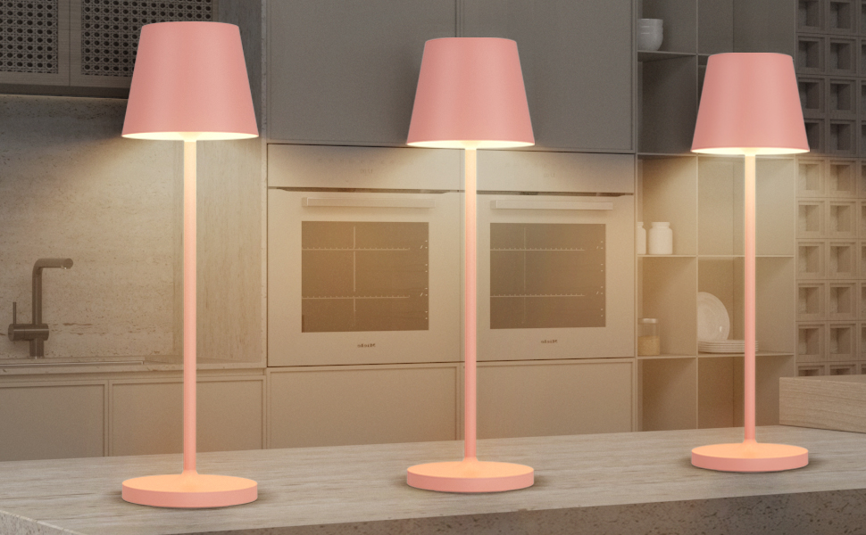 LED настільна лампа K-Bright з димуванням, акумуляторна, для дому та вулиці | Тепле світло | USB-зарядка | 1 шт. (Помаранчевий)