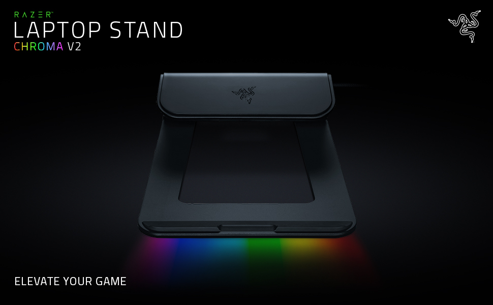 Підставка для ноутбука Razer Adjustable Laptop Stand - регульована, для екранів до 18 дюймів, алюміній, Chroma V2, білий