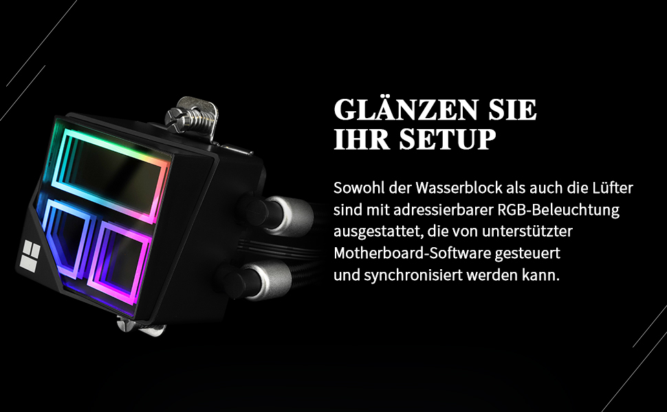 Система водяного охолодження CPU Thermalright Frozen Infinity 360 BLACK з трьома вентиляторами PWM (2000 об/хв) для AM4/AM5/Intel LGA115X/2011/1700/1851