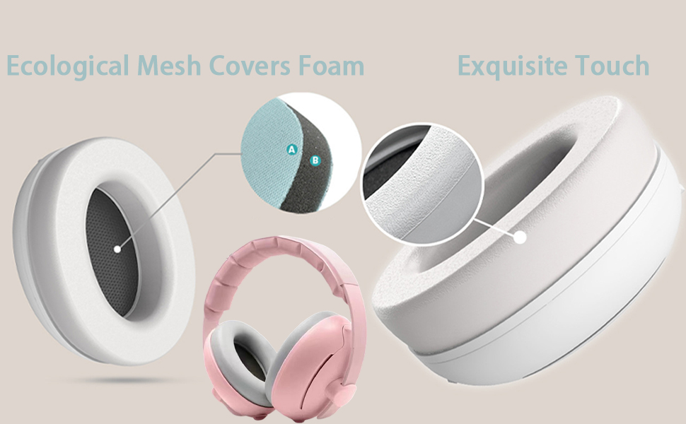 Дитячий навушник-захист від шуму 2-в-1, регульовані навушники, захист від шуму до 48 місяців, капсульний захист для новонароджених, рожевий