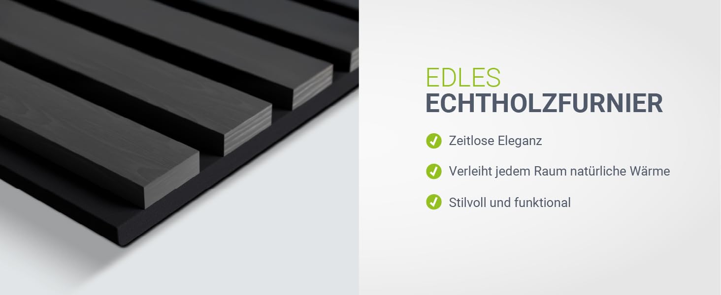 Акустичні панелі Juskys для стін, набір 4 шт (2,88 м²), 120x60 см, шумопоглищаючі декоративні панелі від луни та шуму, колір Дуб темно-сірий