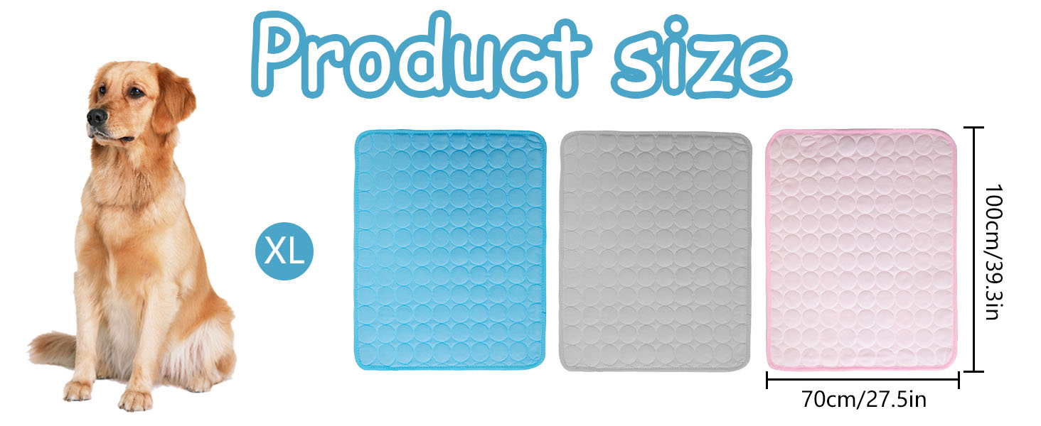 Килимок охолоджуючий для собак YXHZVON, 150 x 100 см, 2XL, блакитний. Охолоджуючий килимок для собак, миється, для дому, машини, в дорогу.
