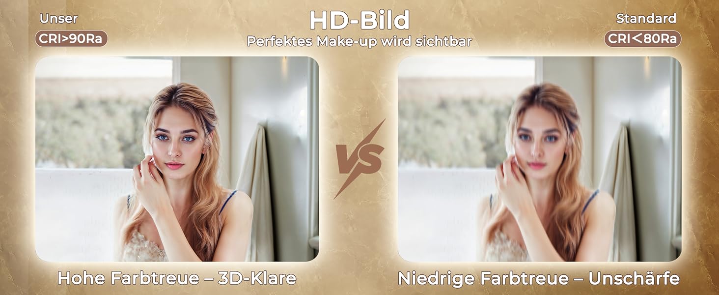 Дзеркало для ванної кімнати з підсвічуванням 60x50 см, LED, 6400K, біле світло, вертикальне/горизонтальне кріплення