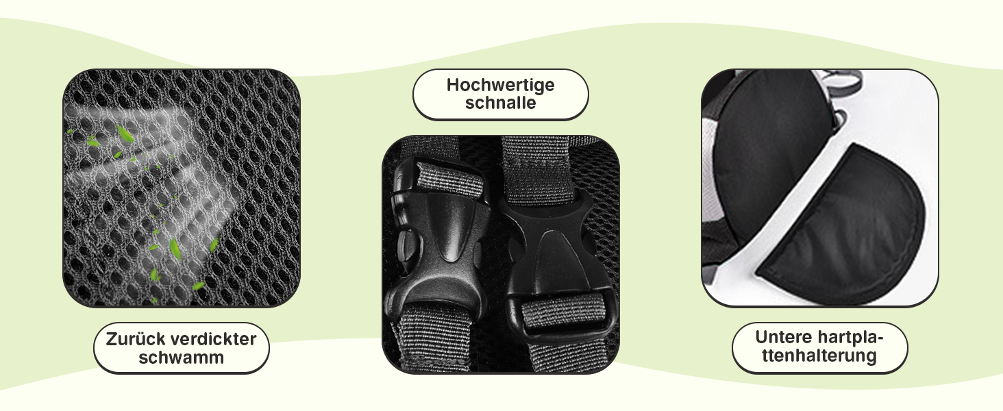 Рюкзак для собак та котів ALLSOPETS, переноска для маленьких тварин, рюкзак для велосипеда та мотоцикла, для піших прогулянок, кемпінгу та відпочинку на природі (чорний, M)