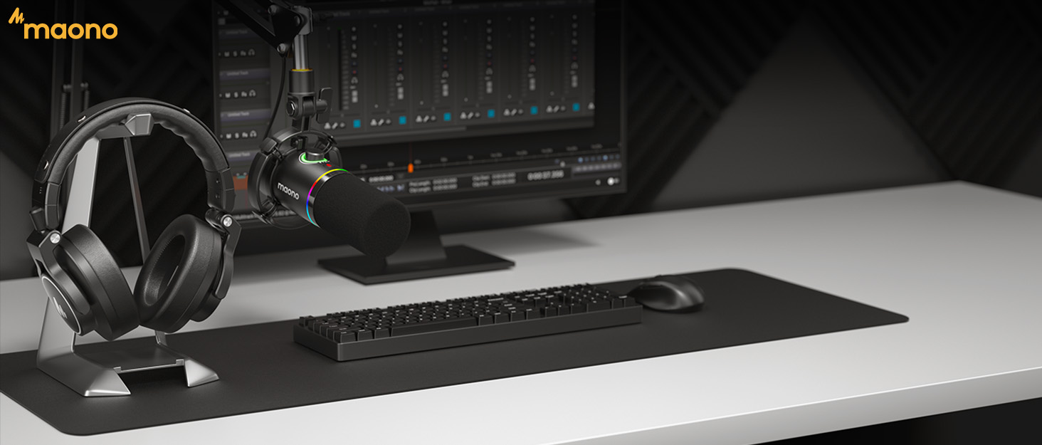 MAONO USB мікрофон PM421 для ПК, стримінгу, запису, YouTube, Twitch, PS4/5. Конденсаторний мікрофон з поп-фільтром та кнопкою вимкнення мікрофона. 192 kHz/24 Bit