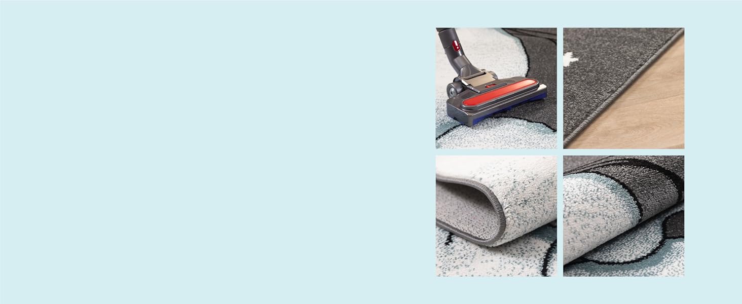 Дитячий килим круглий Elefant Design, короткий ворс, блакитно-сірий 120 см для хлопчиків та дівчаток. Антиалергенний, м'який килим в дитячу кімнату