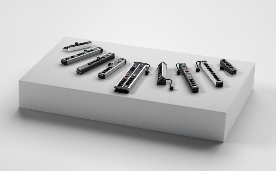 Мережевий фільтр Brennenstuhl Premium-Alu-Line на 6 розеток з USB (USB-C PD 30W та USB-A 18W), 3м, алюмінієвий корпус, з вимикачем, Made in Germany