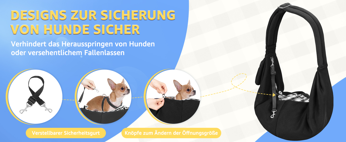 Сумка-переноска для собак SlowTon, чорна, для собак 2,7-5,4 кг