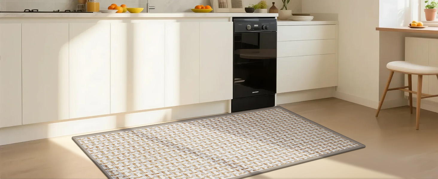 Придверний килимок LEKEEPGO протиковзкий вологопоглинаючий (сірий, 43x75 см) — універсальний килимок для входу, дому та вулиці, що миється