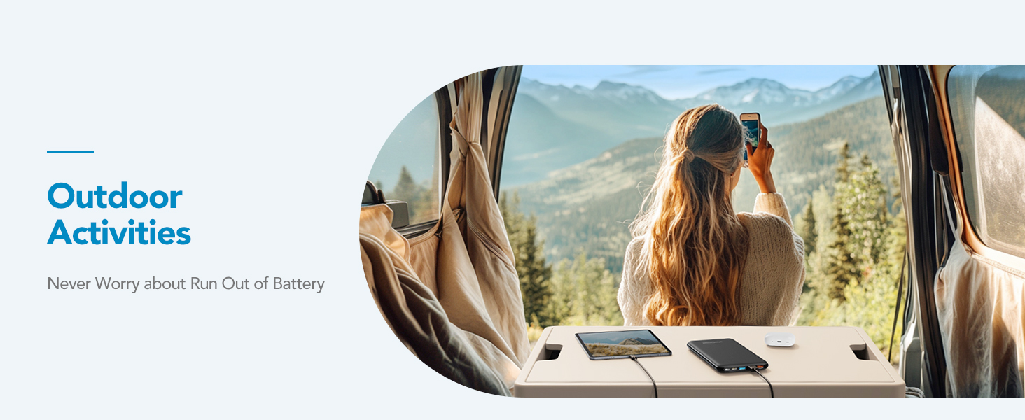 Power Bank Charmast 26800mAh з 4 виходами та 3 входами, USB-C, для iPhone, iPad, Samsung, чорний