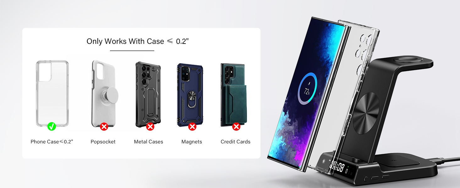 Бездротова зарядка 3-в-1 для Samsung Galaxy S25 Ultra, Watch 8/Ultra/7/6, Buds 3/3 Pro. Підтримка моделей S25/S24/S23, Z Flip 7/Fold 6