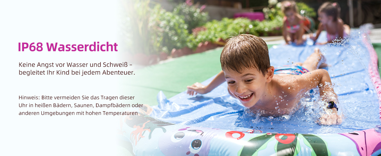 Дитячий розумний годинник Parsonver, 1.69' - фітнес-трекер з пульсометром, монітором сну, IP68, 20 спортивних режимів, для дітей 6-12 років, чорний