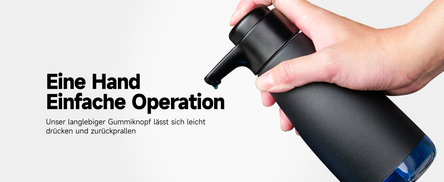 Дозатор для мила AIKE AK1062, нержавіюча сталь, 450 мл, чорний, для кухні