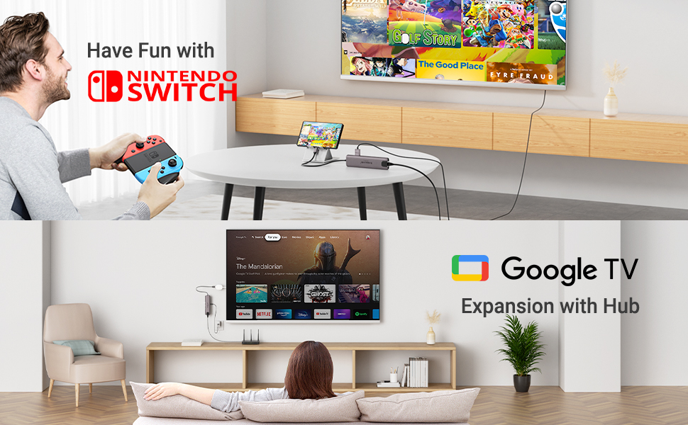 Lemorele USB-C Док-станція: 11-в-1 хаб з 2xHDMI 4K, 3xUSB 3.0/2.0, VGA, PD 100W, SD/TF, Ethernet (сумісна з Windows, MacBook, Dell, HP, Lenovo, Surface)