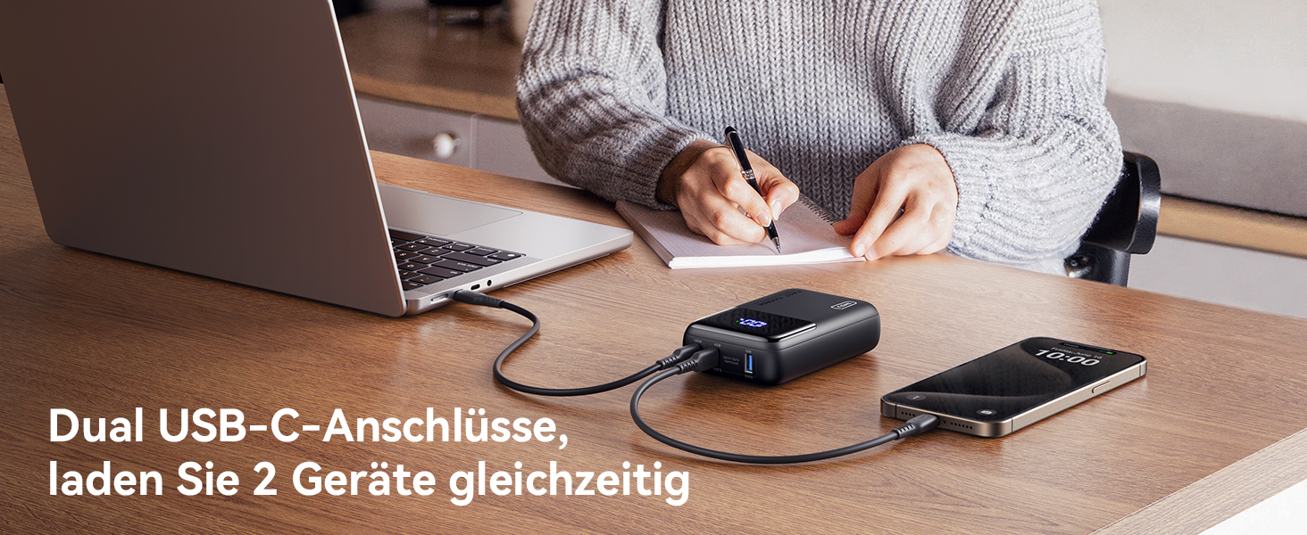Power Bank INIU 100W 25000mAh USB-C: для ноутбуків, iPad, iPhone, DJI, камер | 25000 mAh