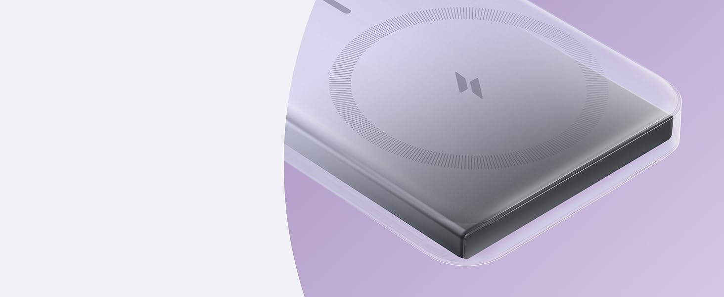 Anker MagGo Powerbank 5000mAh з магнітним з'єднанням, USB-C, для iPhone 17/16/15/14/13/12 (лавандовий)