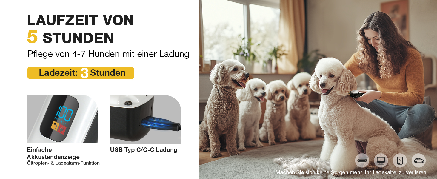 Професійна машинка для стрижки собак Leise - для густого та кучерявого хутра, з нержавіючої сталі