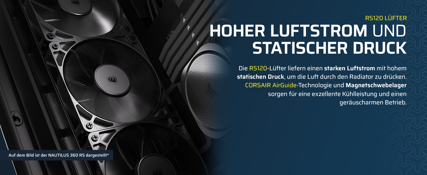 Система водяного охолодження Corsair Nautilus 360 RS для CPU - 240 мм, 3 вентилятори, чорний (без RGB)