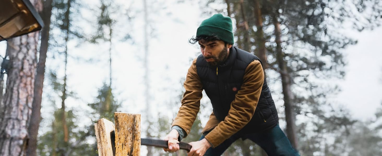 Тепла електрична жилетка InoKraft для чоловіків з підігрівом, акумулятор 8000mAh, USB-C, для зими, велоспорт, біг, хайкінг, XXL