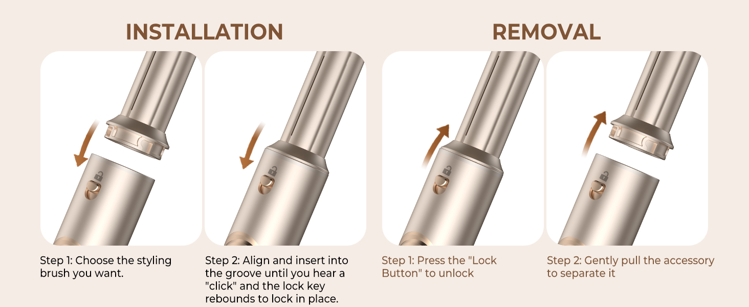 UKLISS Hairstyler 8 в 1: Професійний стайлер для волосся з авто-завивкою, іонізацією та функцією фена, підходить для всіх типів волосся, золотий