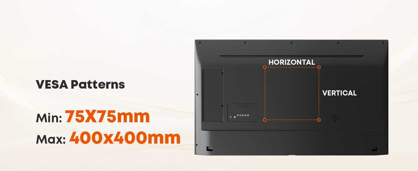 Настінне кріплення для телевізора 32-70 дюймів, поворотне, нахильне, до 50 кг, VESA 400x400 мм