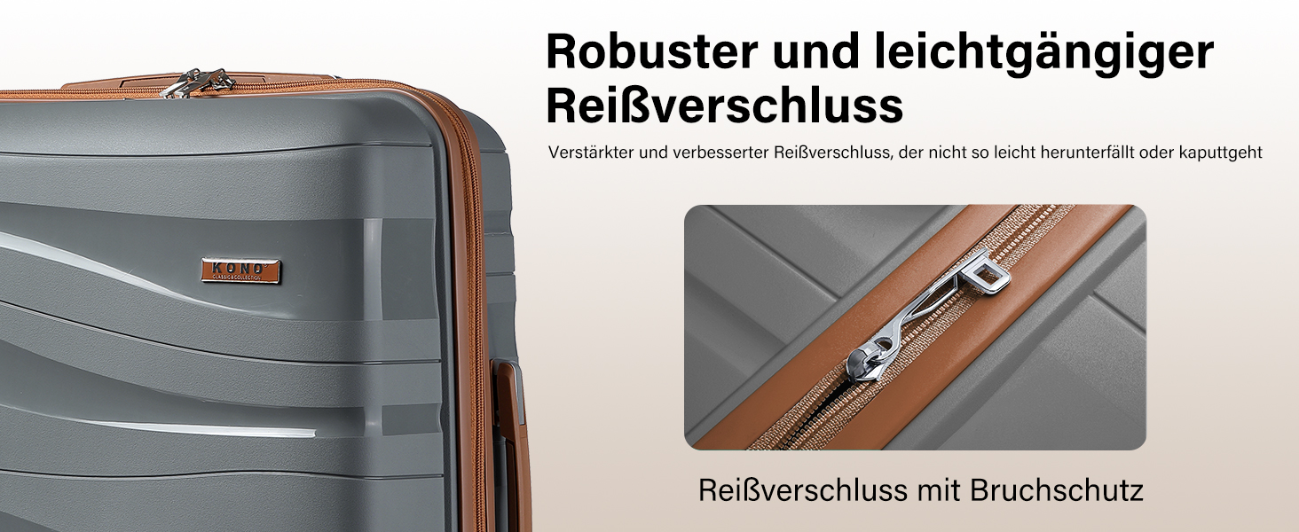 Набір валіз KONO 2 шт: ручна валіза-тележка 56 см + косметичка з поліпропілену, жорсткий корпус, 4 колеса, TSA-замок (кремовий білий)