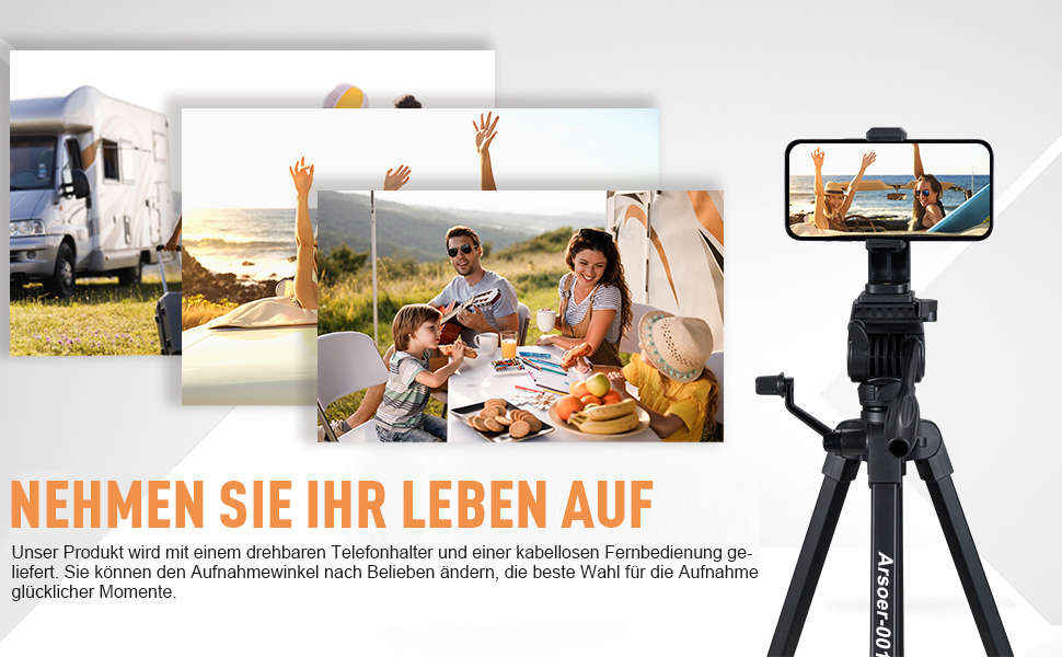 Штатив для камери 175см з Fluid-головкою: для Sony, Nikon, Canon, TikTok, Vlog (алюміній)