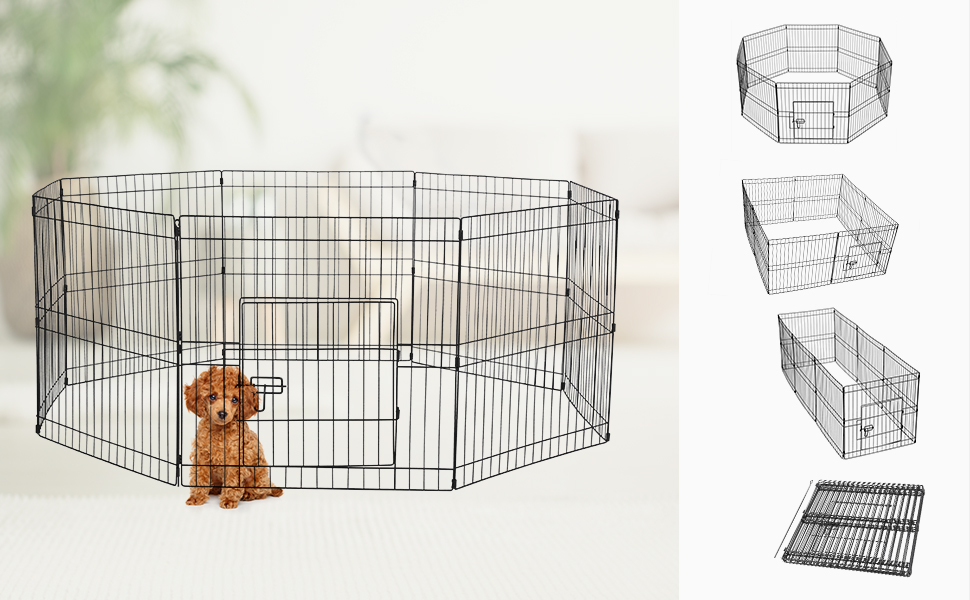 Клітка-загон для тварин Yaheetech 61x61 см, 8 частин