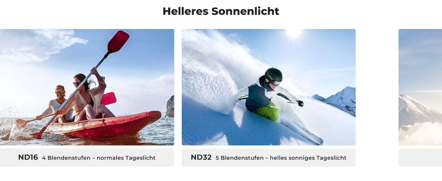 Набір фільтрів ND K&F Concept для GoPro Hero 13 Black (ND4, ND8, ND16, ND32) - 4 шт.
