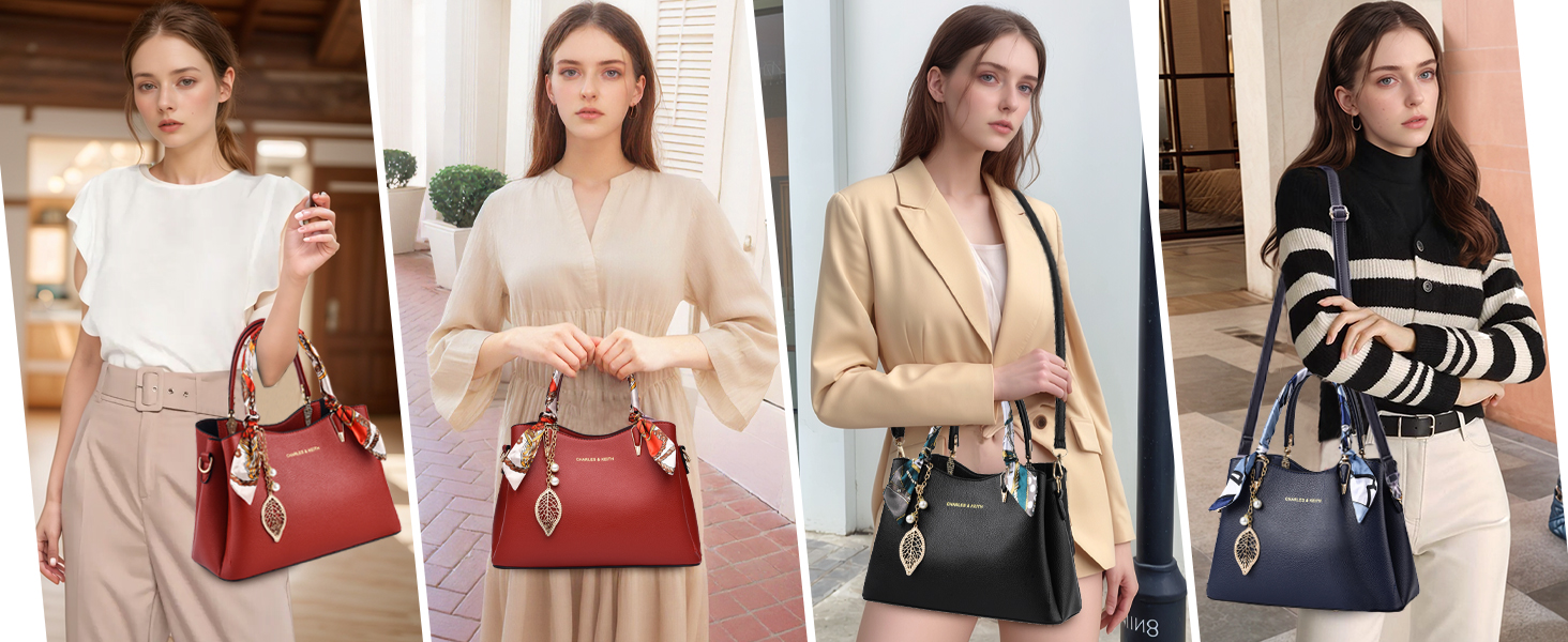 Сумка жіноча Myhozee середнього розміру з PU шкіри, чорна: сумка через плече, кросбоді, ручна сумка