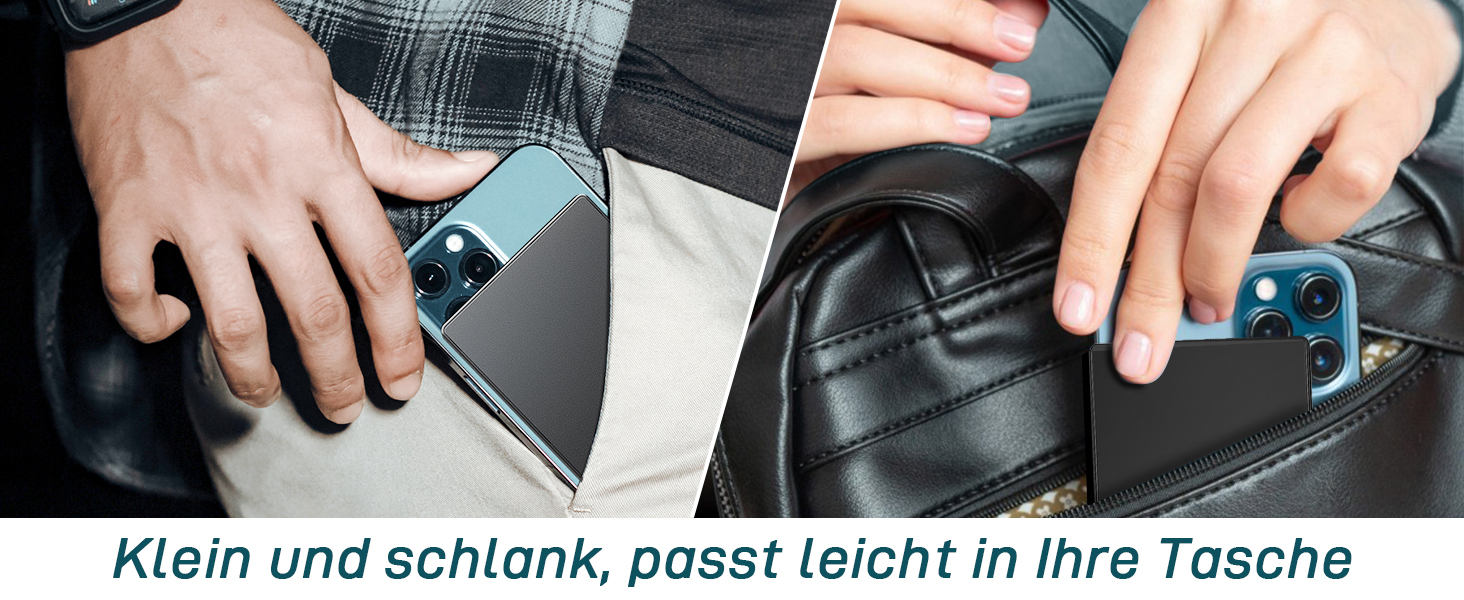 Power Bank Auskang 5000mAh Slim з кабелем для iPhone (до iPhone 14) - Чорний