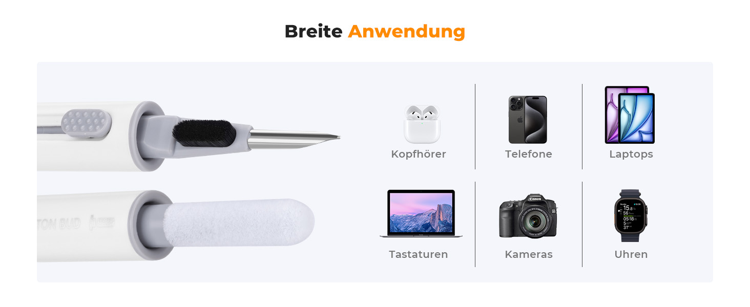 Набір для чищення K&F CONCEPT: мобільні телефони, навушники, AirPods, iPad та iPhone