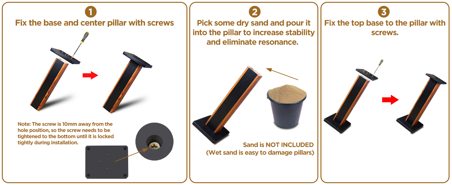 Підставка для акустики Suuiwau з деревною текстурою, універсальна, для домашнього кінотеатру, 60 см