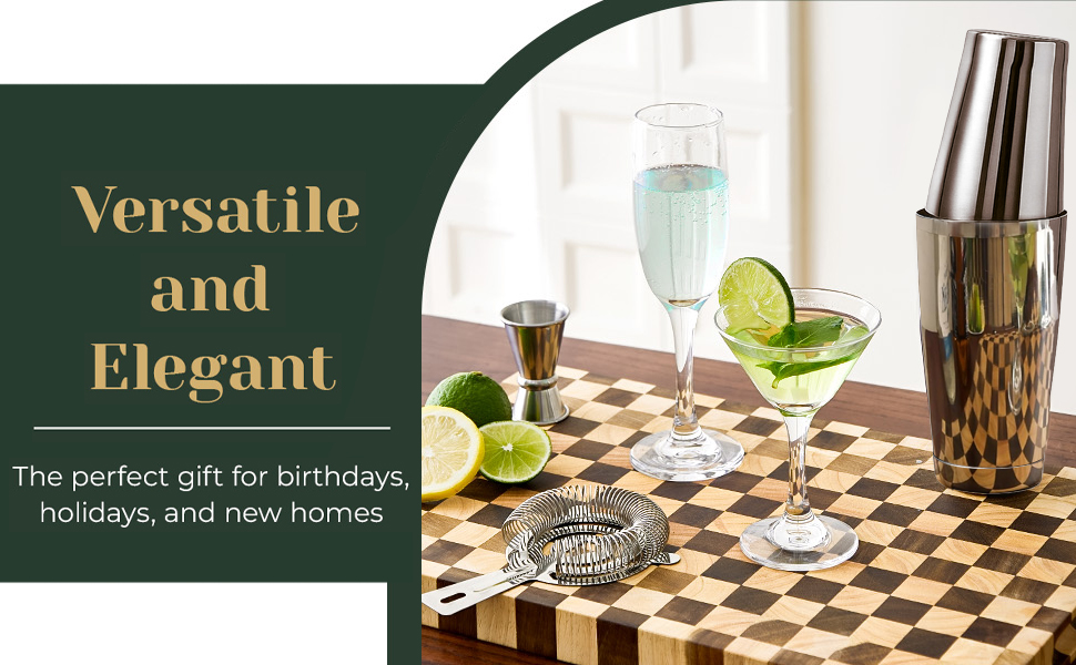 Набір для коктейлів преміум класу Boston Shaker, 16 предметів: шейкер, мадлер, відкривачка для пляшок, аксесуари для бару (чоловікам та жінкам)