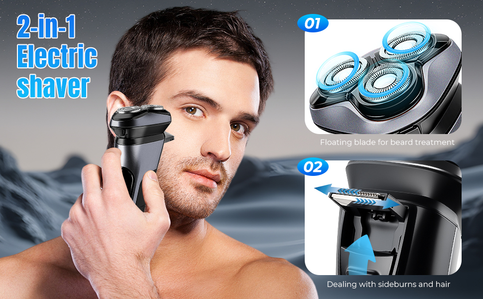 Електричний чоловічий верстат для гоління Shengxi з висувним тримером та IPX7 захистом, для сухого та вологого гоління, з функцією блокування від подорожей, подарунок для чоловіків
