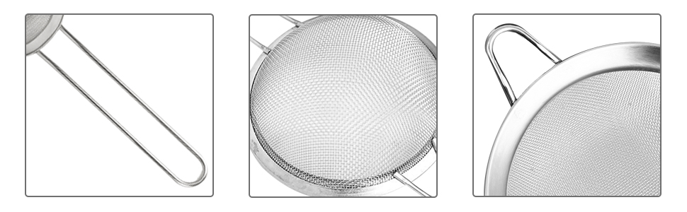 Ситечко кухонне 7 см, нержавіюча сталь, дрібна сітка, для чаю, борошна, рису, макаронів, овочів та фруктів, довговічне кухонне приладдя