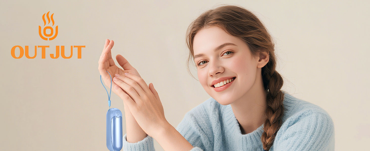 Електричні грілки для рук 2 шт. 7000mAh з 3 рівнями нагріву, портативні магнітні грілки для рук, подарунок на зиму для жінок та чоловіків (2 шт. блакитні)