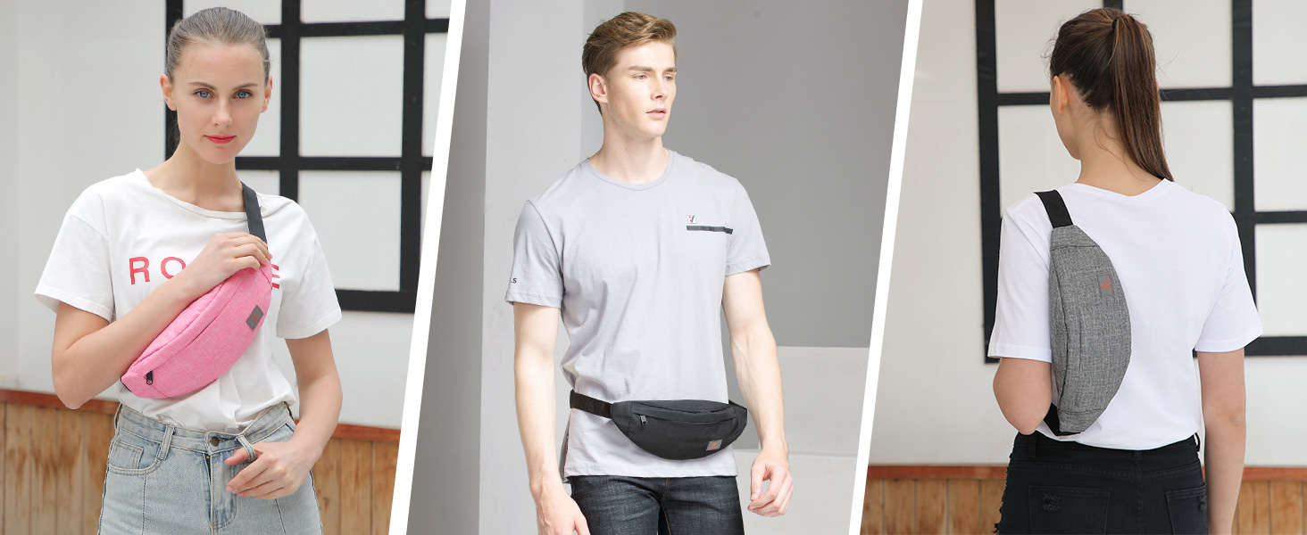 Поясна сумка TYNAT T201 сірого кольору – легка та зручна для туризму та спорту (жіноча/чоловіча)