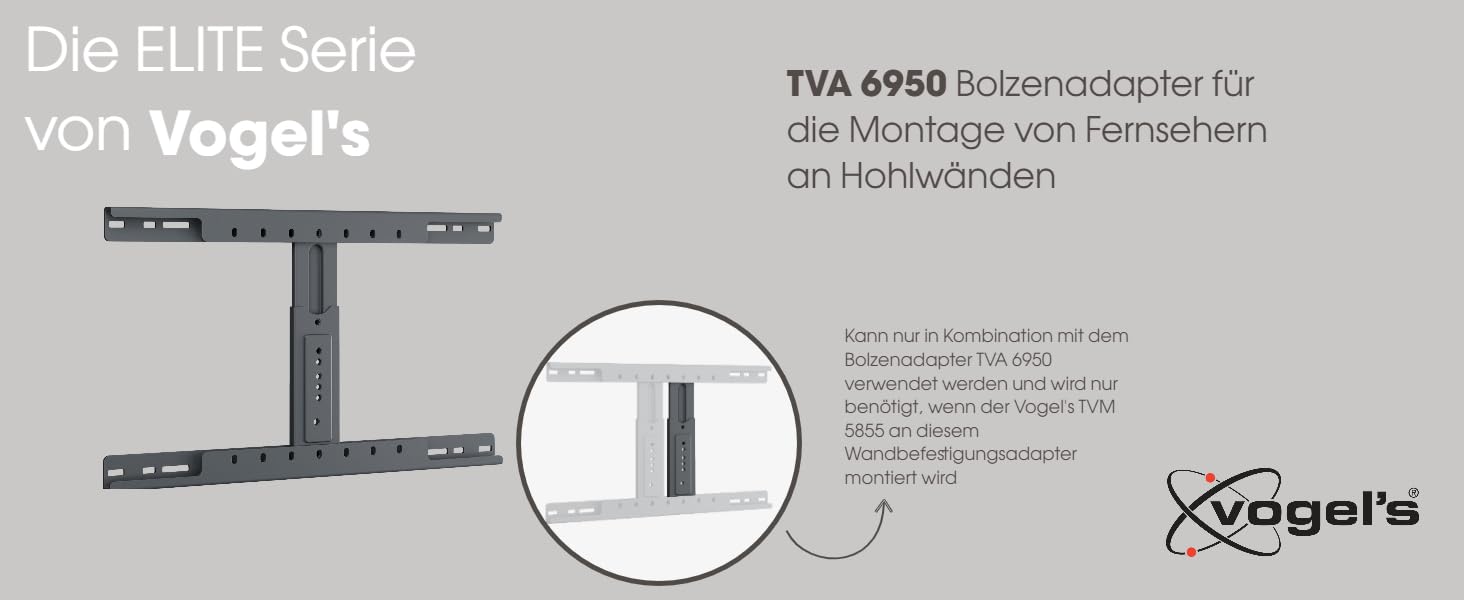 Настінна кріплення для телевізора Vogel's Elite TVM 5445, поворотне, 32-65 дюймів, до 35 кг, VESA 400x400, білий