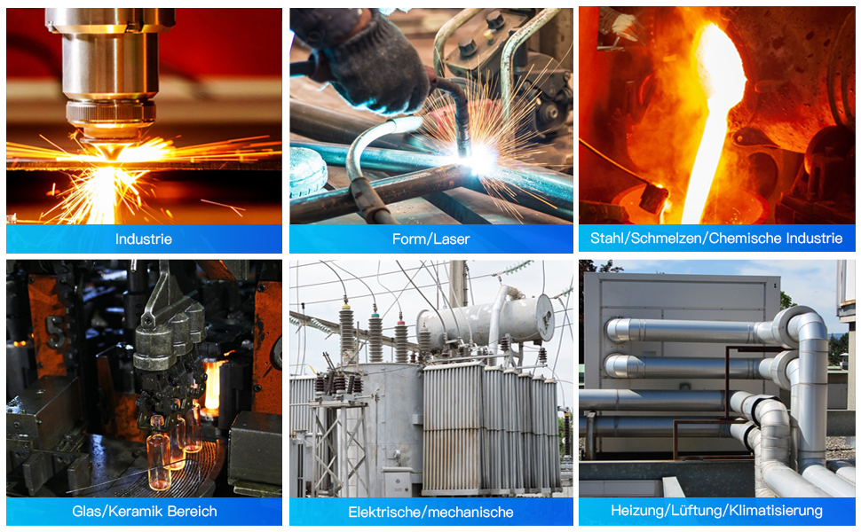 Інфрачервоний термометр MESTEK: цифровий лазерний пірометр з K-зондом (-50°C ~ 800°C), безконтактний, з LCD-дисплеєм, сигналізацією, регулюванням коефіцієнта випромінювання для кухні, гриля, авто