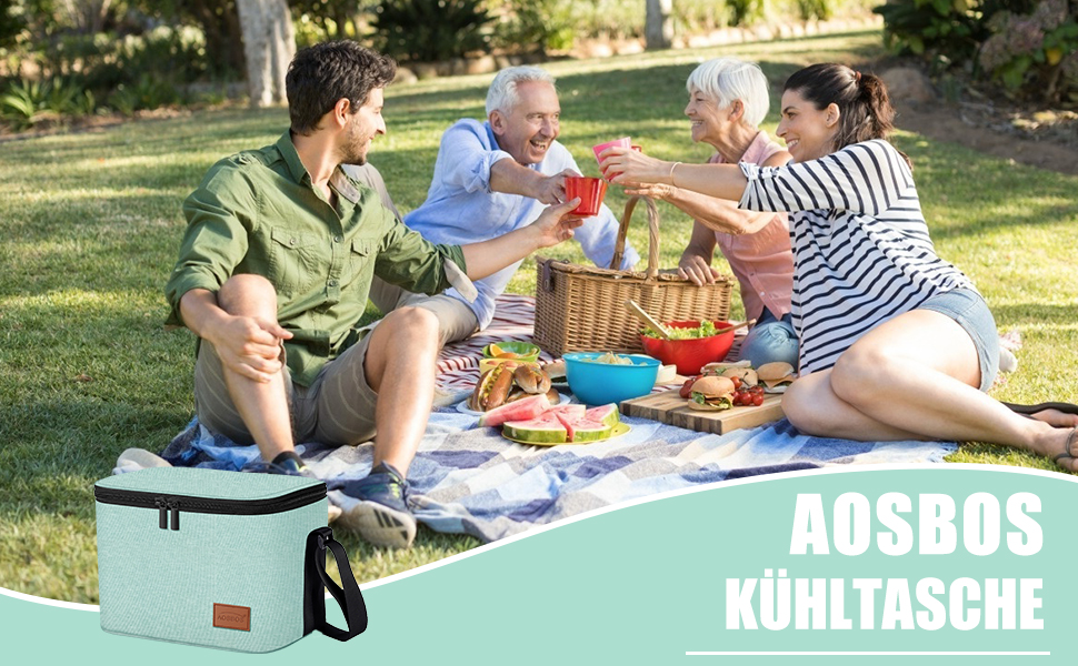 Зручна термосумка-ланчбокс для їжі: компактна, легка, водонепроникна, зелена