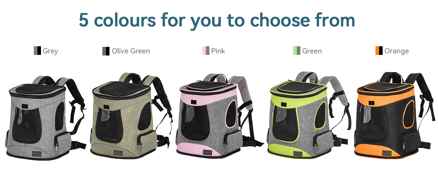 Рюкзак для котів та собак Petsfit - сірий, до 5 кг, з сіткою, для прогулянок