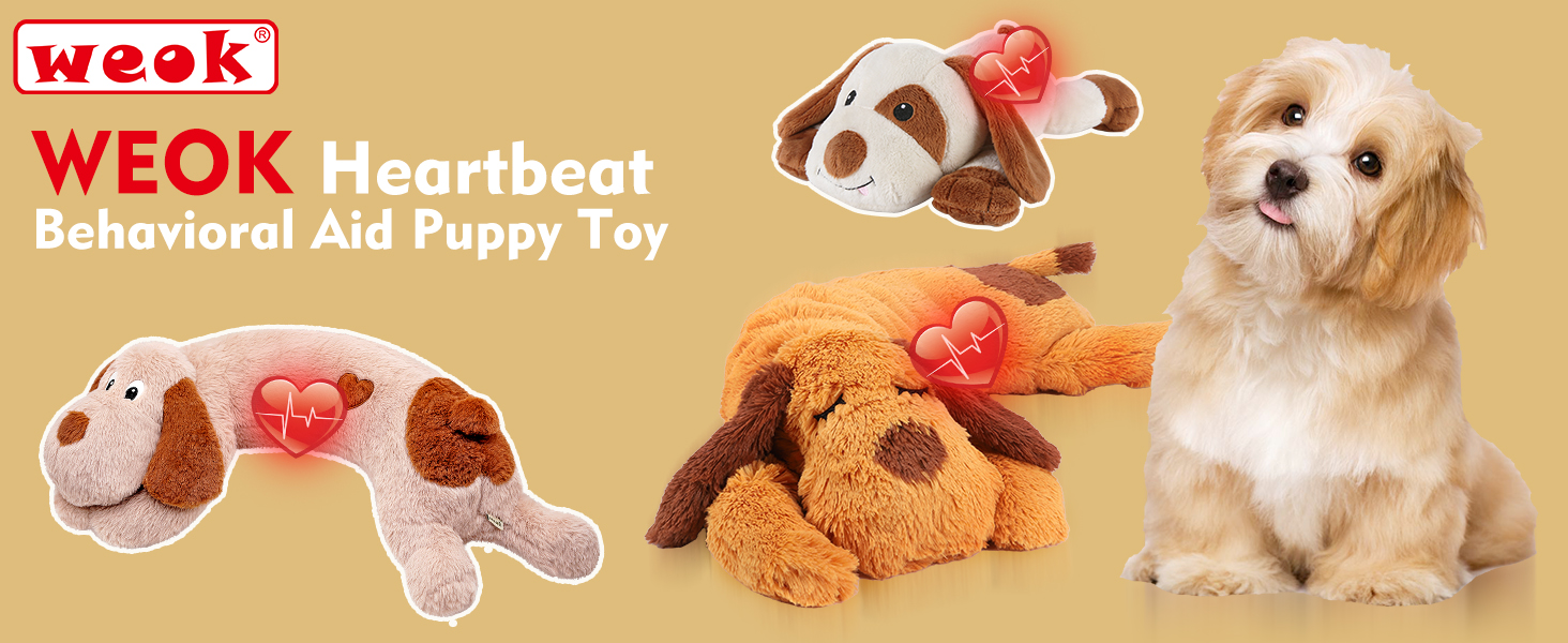 Heartbeat Puppy Toy – Comfort Cuddle Pillow, to Relieve Anxiety, Soothing Aid, Heartbeat Toy for Dogs, Puppy Heartbeat Toy, Sleep Aid