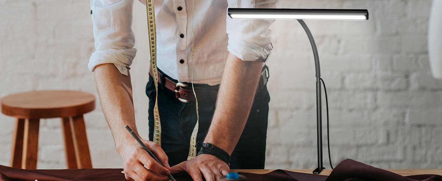 Настільна лампа 10W з регулюванням яскравості - 160 LED, USB-адаптер, 3 колірні температури, 10 рівнів яскравості, гнучкий 70см 