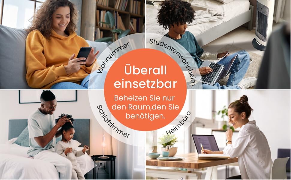 Електричний обігрівач Pro Breeze з керамічним нагрівачем, дистанційним керуванням, 7 рівнями нагріву, захистом від перегріву та таймером 24 години, енергозберігаючий режим ECO та тиха робота, 80° коливання