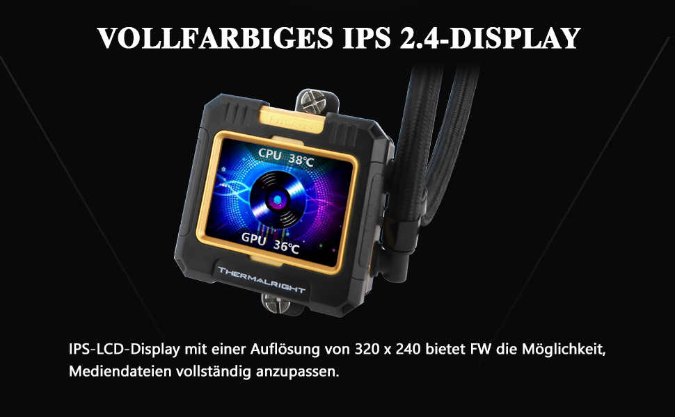 Thermalright Frozen Warframe 240 – водяне охолодження CPU з RGB, 240 AIO, LCD-дисплей 320x240, для AMD/Intel LGA1700/AM4/AM5