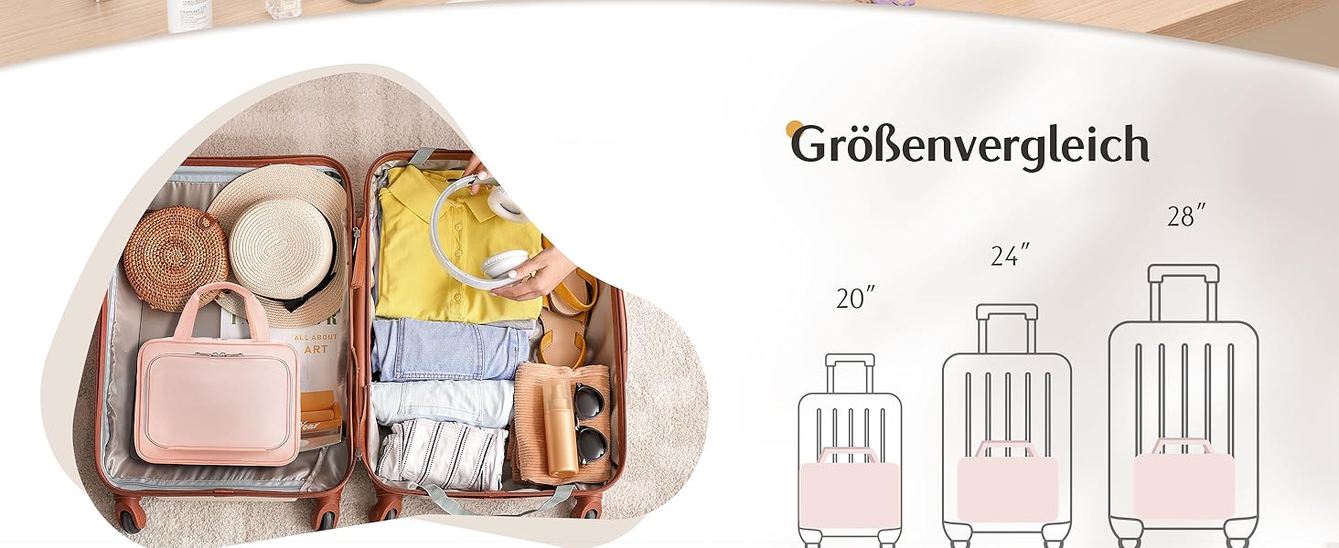 Чоловіча/Жіноча дорожня косметичка для підвішування – водонепроникна косметичка з прозорим вікном, легка, рожева, середнього розміру (30x23x10 см)