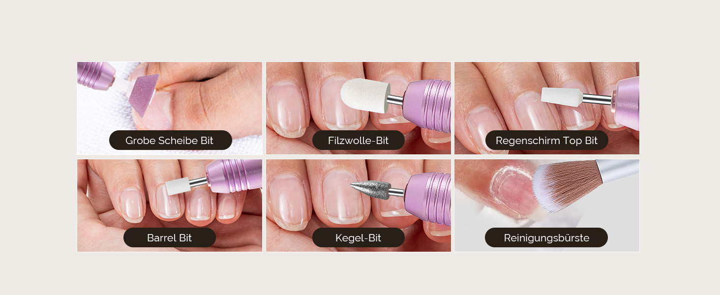 Електричний набір для манікюру MelodySusie PC180F 11 в 1: фрезер, полірування, форми для акрилу, гелю, пудри. 25000 RPM, рожевий