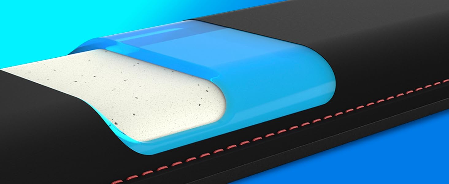 Підставка під зап'ястя HyperX для TKL-клавіатур з охолоджуючим гелем та ефектом пам'яті (Memory Foam), протиковзний дизайн